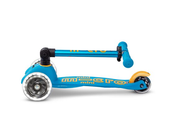 Самокат Micro Mini Deluxe Foldable LED" складний Блакитний океан" (MMD200), изображение 7