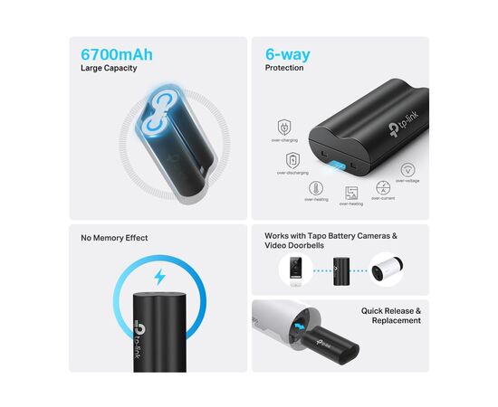 Аккумуляторная батарея TP-Link TAPO-A100, изображение 3