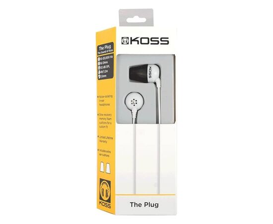 Наушники Koss The Plug Noise Isolating White (196809.101), изображение 6