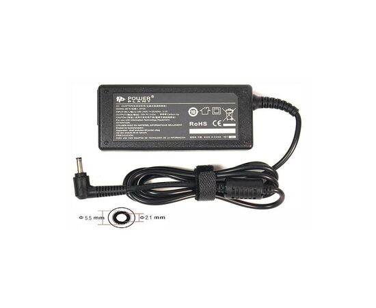 Блок живлення до ноутбуку PowerPlant ACER 220V, 19V 65W 3.42A (5.5*2.1) (AC65F5521)