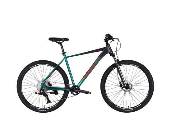 Велосипед Formula 29" ZEPHYR 1.0 HDD рама-21" AL 2026 темно-сріблястий з зеленим (OPS-FR-29-453)