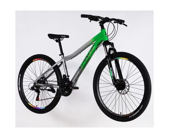 Велосипед Space 27.5" IZIDA DD FR рама-15" AL 2026 зелено-сріблястий (OPS-SP-27.5-098), изображение 2