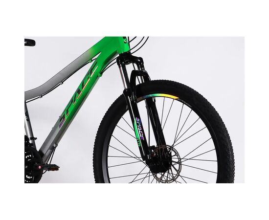Велосипед Space 27.5" IZIDA DD FR рама-15" AL 2026 зелено-сріблястий (OPS-SP-27.5-098), изображение 4