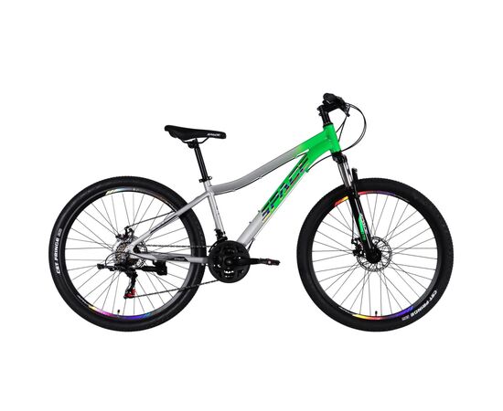 Велосипед Space 27.5" IZIDA DD FR рама-15" AL 2026 зелено-сріблястий (OPS-SP-27.5-098)