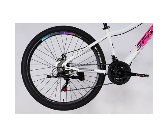 Велосипед Space 27.5" IZIDA DD FR рама-15" AL 2026 рожево-білий (OPS-SP-27.5-099), изображение 5
