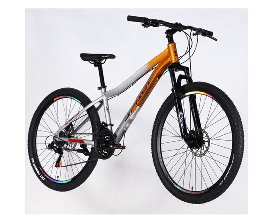 Велосипед Space 27.5" LYRA DD FR рама-15" AL 2026 помаранчево-сріблястий (OPS-SP-27.5-095), изображение 2