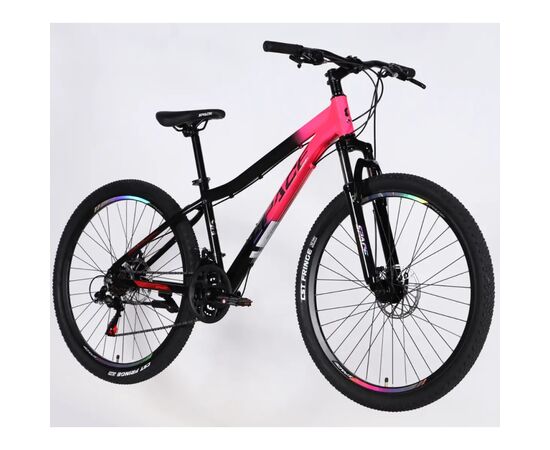 Велосипед Space 27.5" LYRA DD FR рама-15" AL 2026 рожево-чорний (OPS-SP-27.5-094), зображення 2