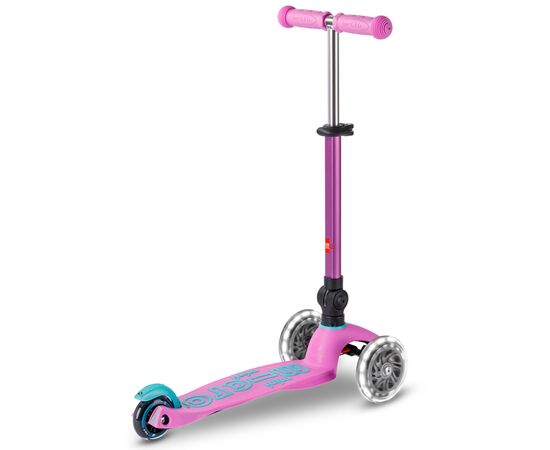 Самокат Micro Mini Deluxe Foldable LED" складний Лавандовий" (MMD398), изображение 3