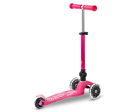 Самокат Micro Mini Deluxe Foldable LED" складний Рожевий" (MMD197), изображение 3