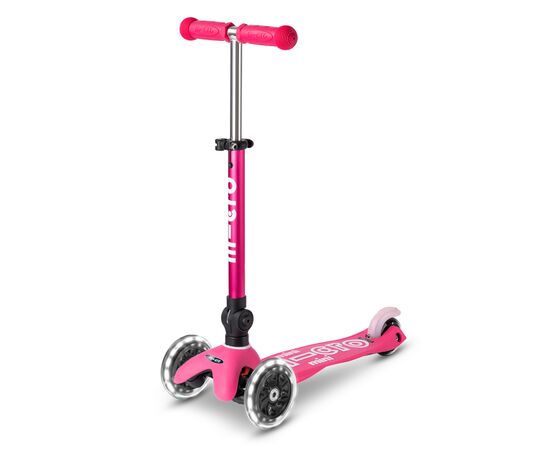 Самокат Micro Mini Deluxe Foldable LED" складний Рожевий" (MMD197)