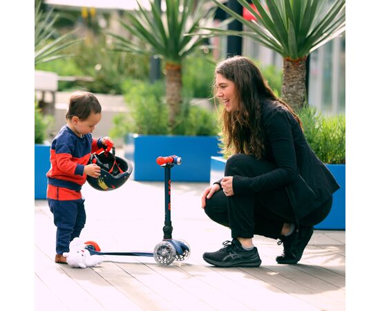 Самокат Micro Mini Deluxe Foldable LED" складний Синій" (MMD196), изображение 10