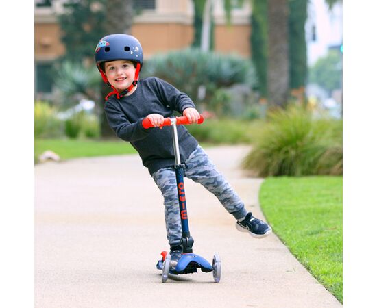 Самокат Micro Mini Deluxe Foldable LED" складний Синій" (MMD196), изображение 2