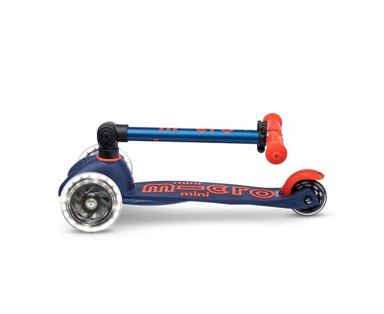 Самокат Micro Mini Deluxe Foldable LED" складний Синій" (MMD196), изображение 7