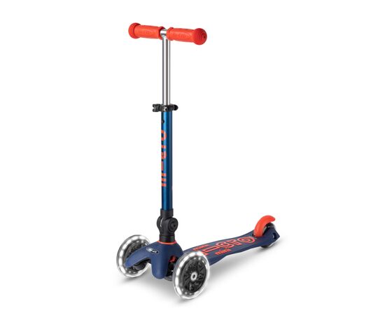 Самокат Micro Mini Deluxe Foldable LED" складний Синій" (MMD196)