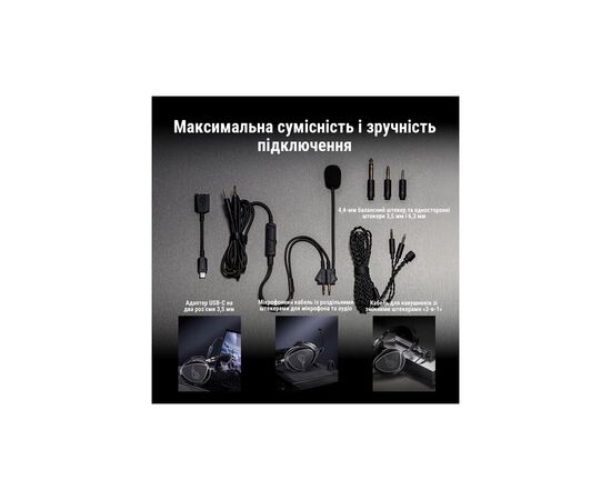Навушники ASUS ROG Kithara Black (90YH0470-BHUA00), зображення 9