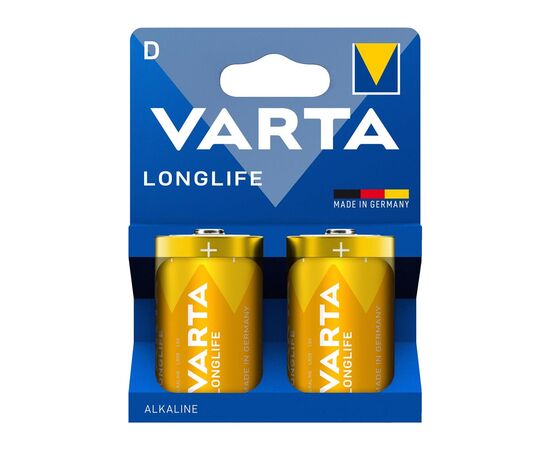 Батарейка Varta D (LR20) Longlife щелочная * 2 (04120101422)