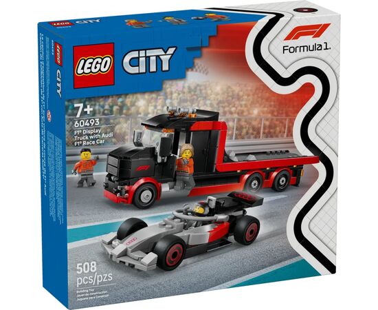 Конструктор LEGO City Вантажівка для демонстрації F1 із перегоновим автомобілем Audi F1 (60493)