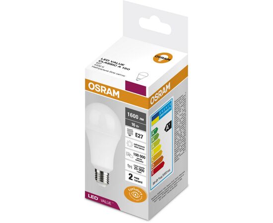Лампочка Osram LED CL A60 16W/840_E27 FS2 (4058075623514), изображение 2