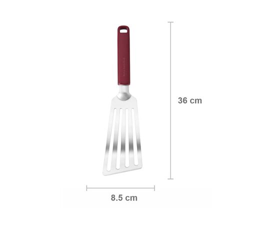 Лопатка кухонная KitchenAid Classic з прорізами 31,5 см червоний (KHA024OHEREG), изображение 4