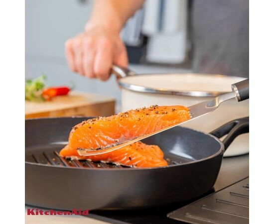 Лопатка кухонная KitchenAid Classic з прорізами 32 см чорний (KHH024OHOBEG), изображение 5