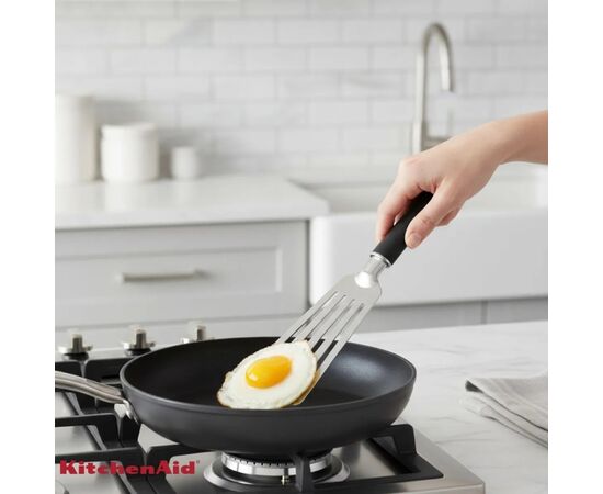 Лопатка кухонная KitchenAid Classic з прорізами 32 см чорний (KHH024OHOBEG), изображение 6