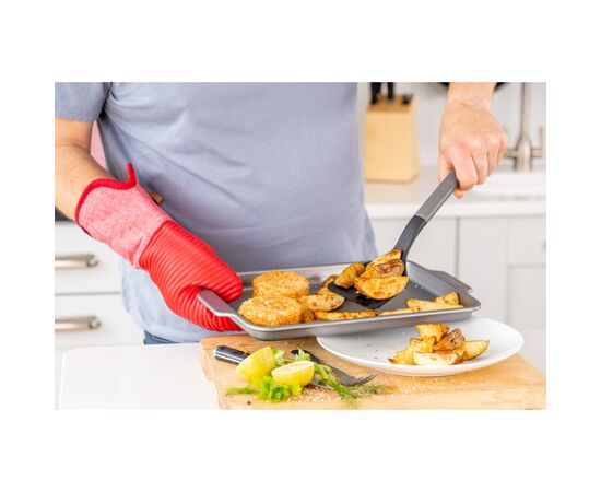 Лопатка кухонная KitchenAid Classic з прорізами 34 см сірий (KHA002OHCHGG), изображение 3