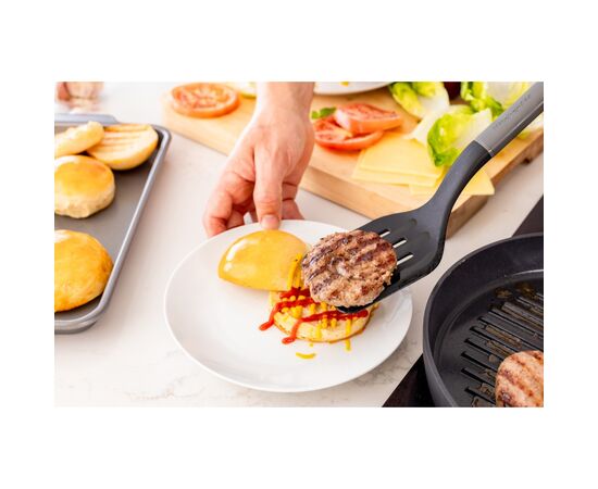 Лопатка кухонная KitchenAid Classic з прорізами 34 см сірий (KHA002OHCHGG), изображение 4