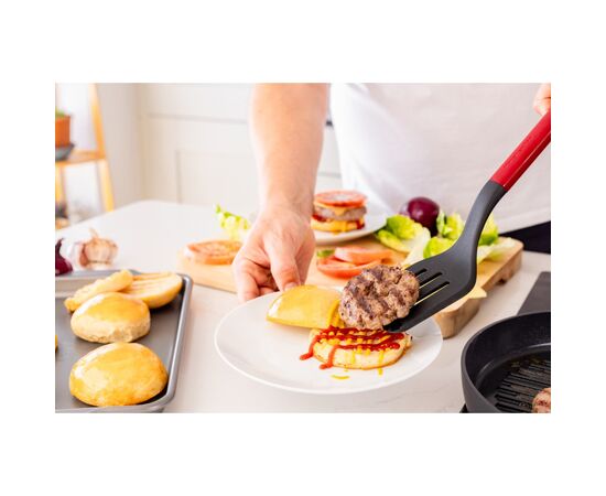 Лопатка кухонная KitchenAid Classic з прорізами 34 см червоний (KHA002OHEREG), изображение 6