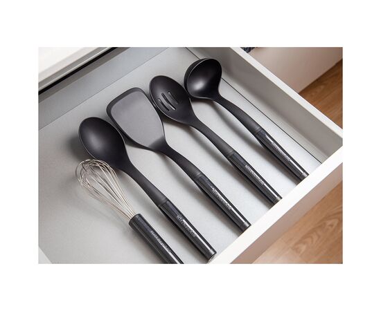 Кухонний набір KitchenAid Classic з керамічною підставкою 6 предметів чорний/білий (KQG561BXOBE), зображення 6