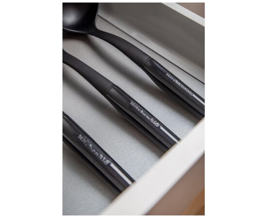 Кухонний набір KitchenAid Classic з керамічною підставкою 6 предметів чорний/білий (KQG561BXOBE), зображення 7