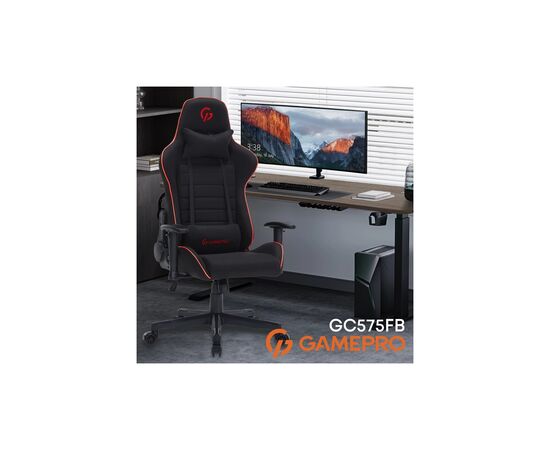 Кресло игровое GamePro GC575FB Fabric Size L Black/Red (GC575FB), изображение 11