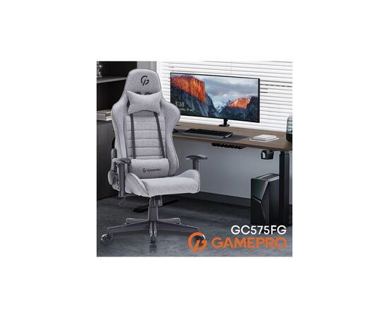 Кресло игровое GamePro GC575FG Fabric Size L Gray (GC575FG), изображение 5