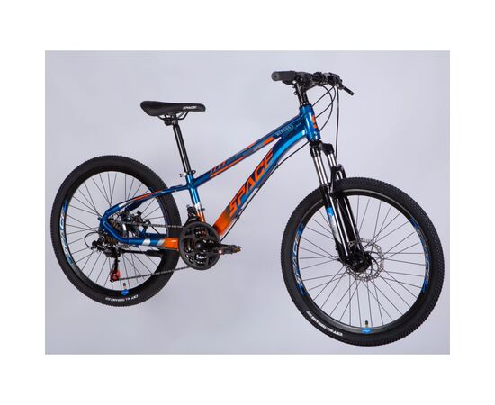 Велосипед Space 24" MERCURY DD FR рама-11" AL 2026 синьо-помаранчевий (OPS-SP-24-062), изображение 2