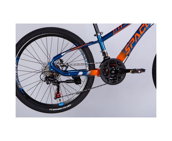 Велосипед Space 24" MERCURY DD FR рама-11" AL 2026 синьо-помаранчевий (OPS-SP-24-062), изображение 5