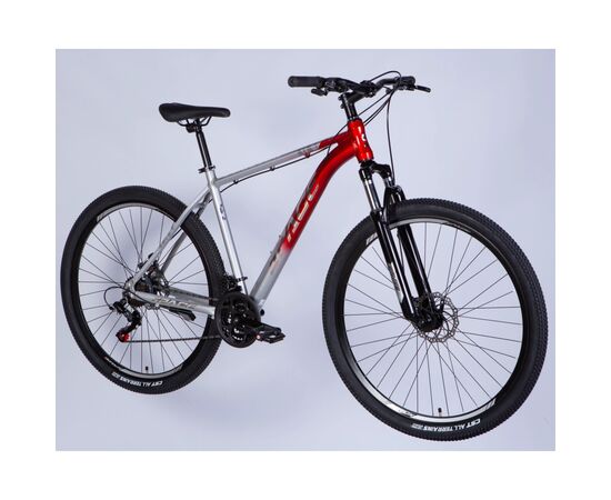 Велосипед Space 27.5" PHAETON DD FR рама-19" AL 2026 сріблясто-червоний (OPS-SP-27.5-085), изображение 2