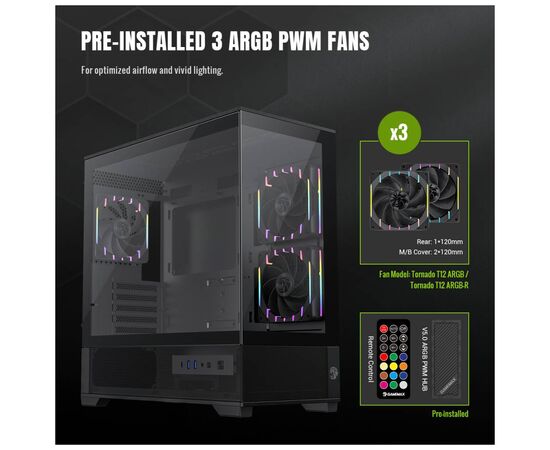 Корпус для ПК Gamemax VISTA 2 MB, зображення 6