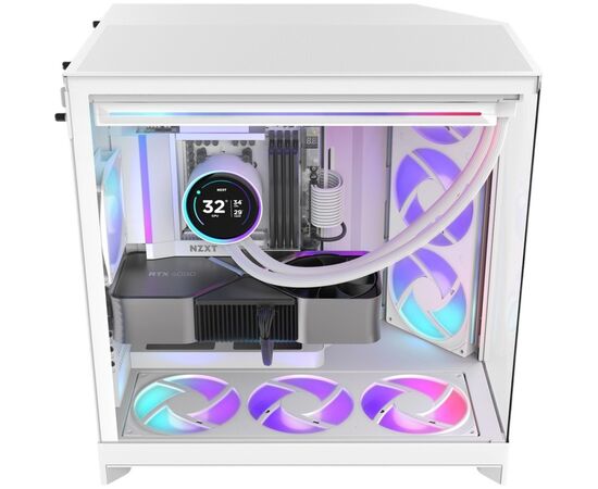 Корпус для ПК NZXT H9 Flow RGB Dual-Chamber White (CM-H92FW-R1), зображення 3