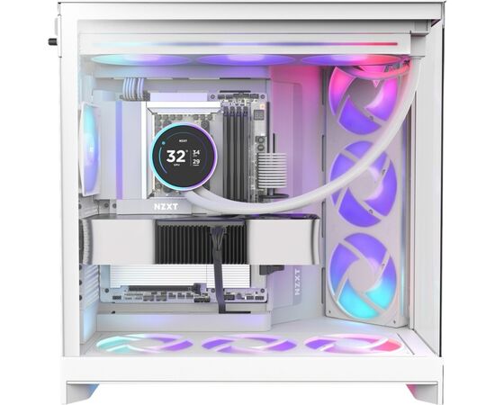 Корпус для ПК NZXT H9 Flow RGB Dual-Chamber White (CM-H92FW-R1), зображення 4
