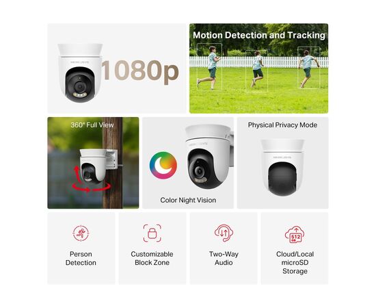Камера видеонаблюдения Mercusys IP-Камера MERCUSYS MC500 FHD N300 microSD motion detection, зовнішня (MC-500), изображение 3