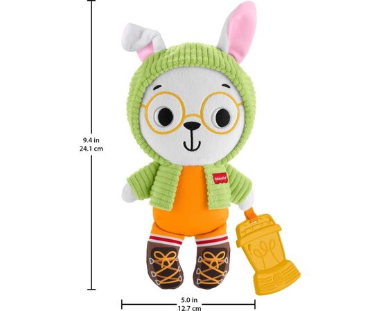 Погремушка Fisher-Price Зайка-обнимашка с прорезывателем (JLB87), изображение 5