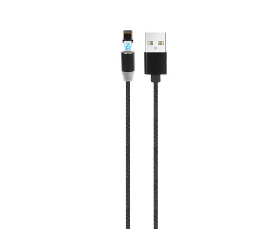Дата кабель USB 2.0 AM to Lightning magnetic black Denmen (DN-D09L-BK), изображение 4