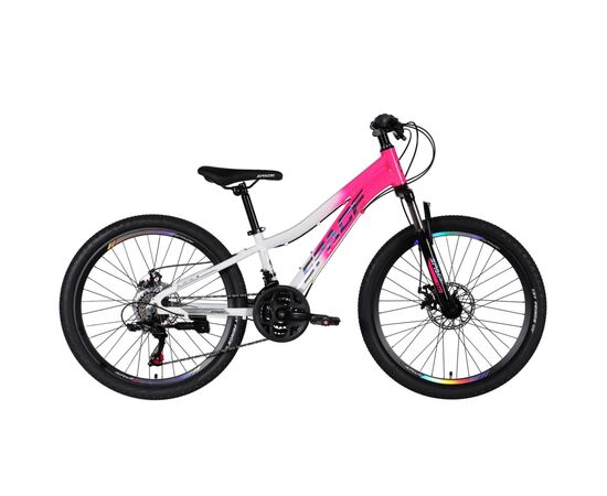 Велосипед Space 24" IZIDA DD FR рама-11" AL 2026 рожево-білий (OPS-SP-24-084)