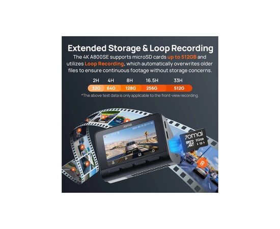 Видеорегистратор Xiaomi 70mai Dash Cam 4K A800SE-2 Set (1182550), изображение 7