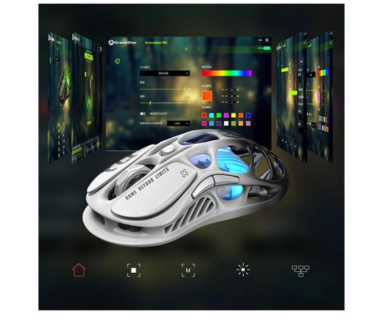 Мышка GravaStar Mercury M1 Pro RGB Wireless/Bluetooth/USB Gradient Black (GRAVASTAR_M1_PRO_GBLK), изображение 10