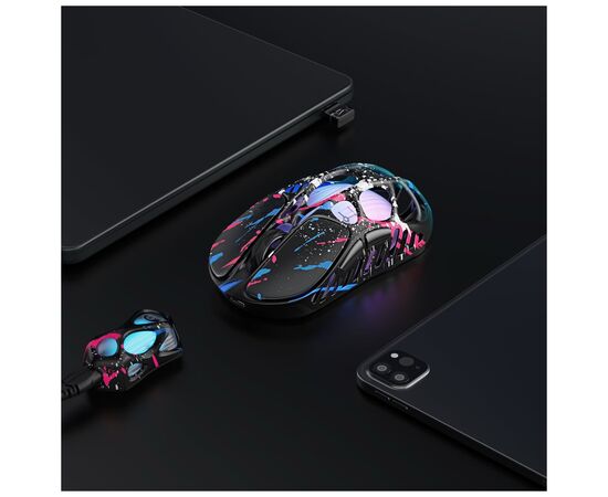 Мышка GravaStar Mercury X Pro 8K RGB Wireless/Bluetooth/USB Neon Graffiti (GS_X_PRO_CG_BLK), изображение 6