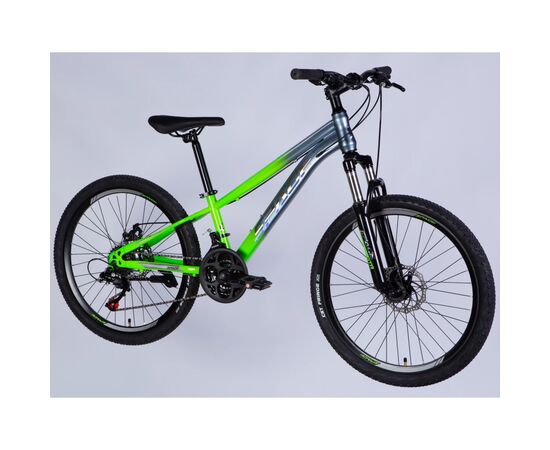 Велосипед Space 24" MARS DD FR рама-11" ST 2026 зелено-сріблястий (OPS-SP-24-057), изображение 2