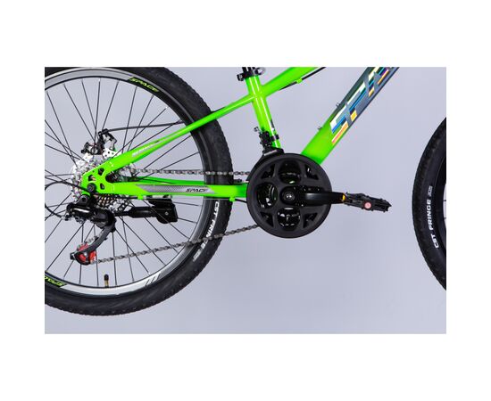 Велосипед Space 24" MARS DD FR рама-11" ST 2026 зелено-сріблястий (OPS-SP-24-057), изображение 5
