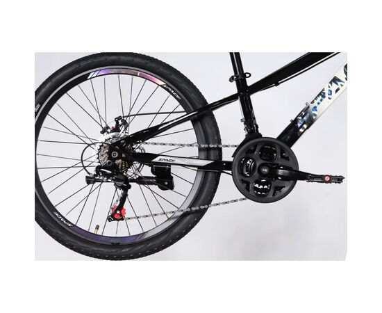 Велосипед Space 24" MARS DD FR рама-11" ST 2026 чорний з білим (OPS-SP-24-059), изображение 5