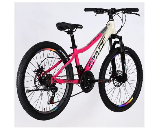 Велосипед Space 26" AURORA DD FR рама-13" ST 2026 біло-рожевий (OPS-SP-26-095), изображение 3