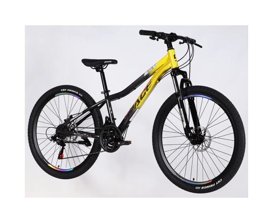 Велосипед Space 26" AURORA DD FR рама-13" ST 2026 жовто-чорний (OPS-SP-26-096), изображение 2